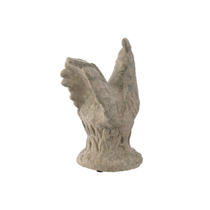 DKD Home Decor Figura de Gallina en Cemento Gris Desgastado