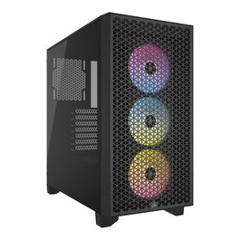 Corsair CC-9011255-WW Caja de PC Midi Tower Negra con Vidrio Templado e Iluminación RGB Multi ATX