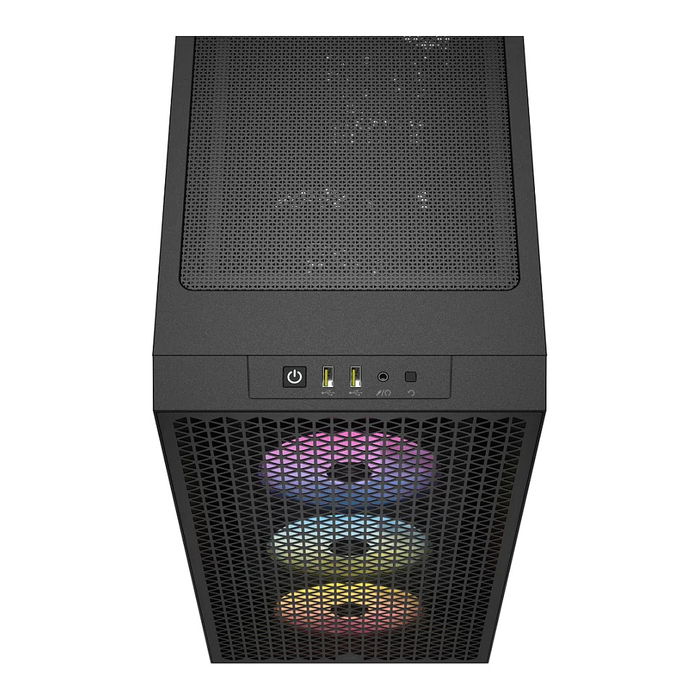 Corsair CC-9011255-WW Caja de PC Midi Tower Negra con Vidrio Templado e Iluminación RGB Multi ATX