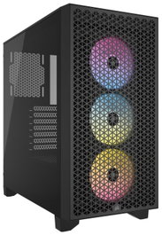 Corsair 3000D RGB TG Black CC-9011255-WW Torre Media Negra Cristal Templado