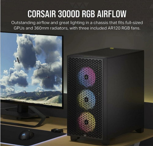 Corsair 3000D RGB AIRFLOW Negro
