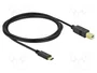 DeLOCK Cable USB 2.0 Tipo-C a Tipo-B de 2 m