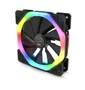 Nox Hummer S-Fan Ventilador para Caja PC 120mm ARGB Dual Ring LED Negro - 3 Pines, 1100 RPM, Silencioso con Pads Antivibración