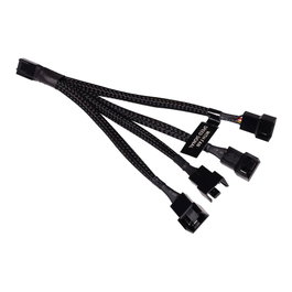 Alphacool Y-Kabelsplitter 4-Pin a 4x 4-Pin PWM, 15cm, negro