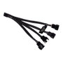 Alphacool Y-Kabelsplitter 4-Pin a 4x 4-Pin PWM, 15cm, negro