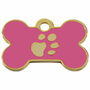 Placa identificativa para collar Imarc Bone Rosa Dorado