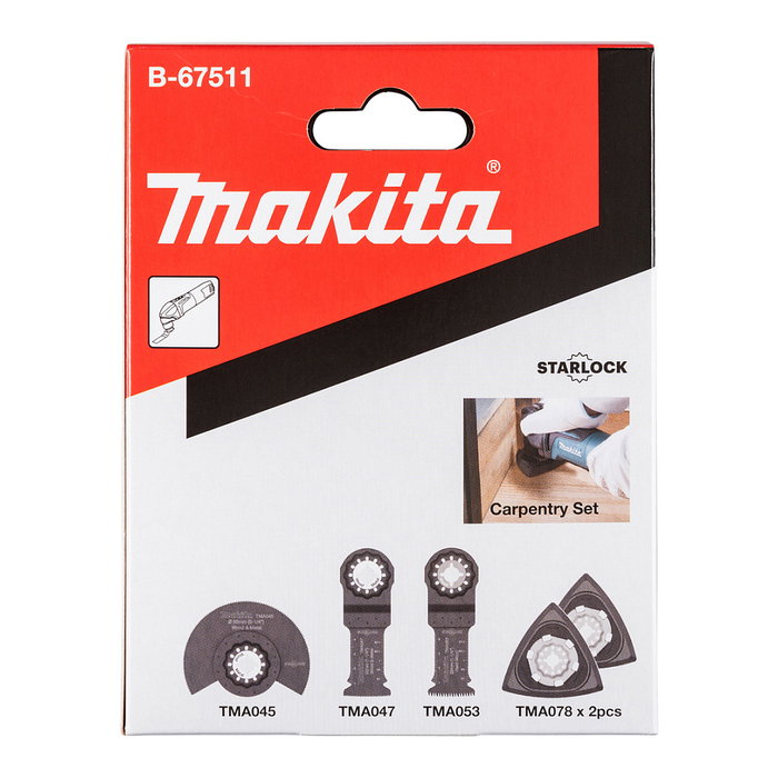 Makita Set de Carpintería de 5 Piezas B-67511 Makita Set de Carpintería de 5 Piezas B-67511