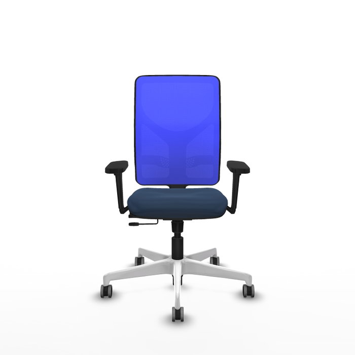 PIQUERAS Y CRESPO Silla de oficina Motilla Azul marino y Azul con Brazos 3D