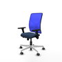 PIQUERAS Y CRESPO Silla de oficina Motilla Azul marino y Azul con Brazos 3D