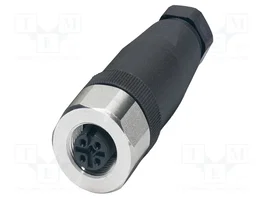PHOENIX CONTACT Conector M12 de 5 pines, recto, IP65, dorado