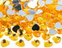 Innspiro Gemas decorativas acrílicas corazón amarillo 14x14mm 500u.