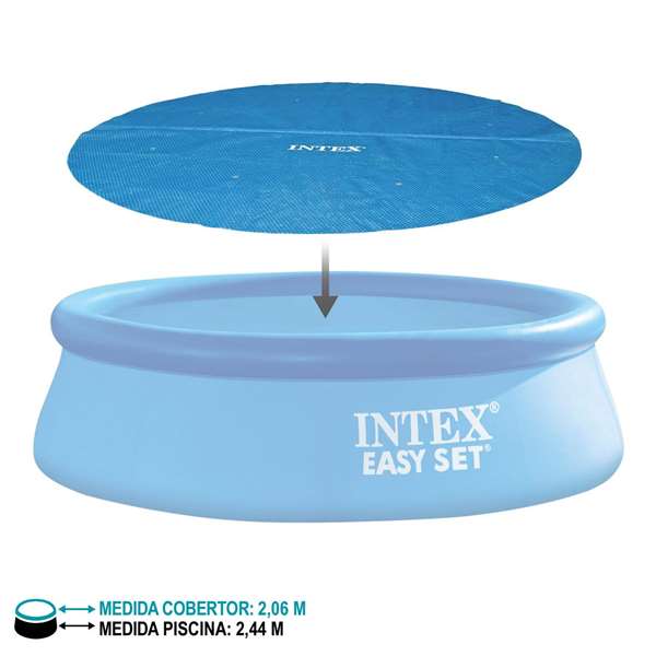 Intex Cobertor Solar Piscina Easy Set Diámetro 244 cm PVC