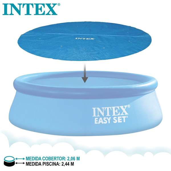 Intex Cobertor Solar Piscina Easy Set Diámetro 244 cm PVC