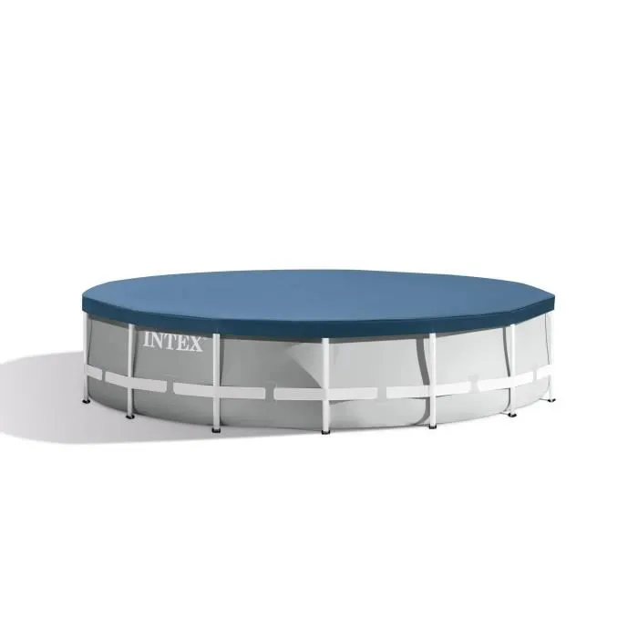 Intex Piscina Prism Frame Diámetro 457x107 cm con Bomba, Filtro y Escalera