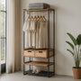 Ixia Mueble Vestidor Natural-Negro de Estilo Industrial
