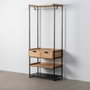 Ixia Mueble Vestidor Natural-Negro de Estilo Industrial
