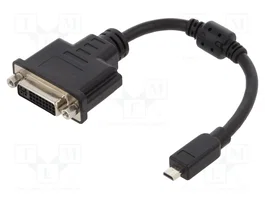 DeLOCK 65563 Adaptador de Micro-HDMI macho a DVI-D hembra 20 cm