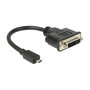 DeLOCK 65563 Adaptador de Micro-HDMI macho a DVI-D hembra 20 cm