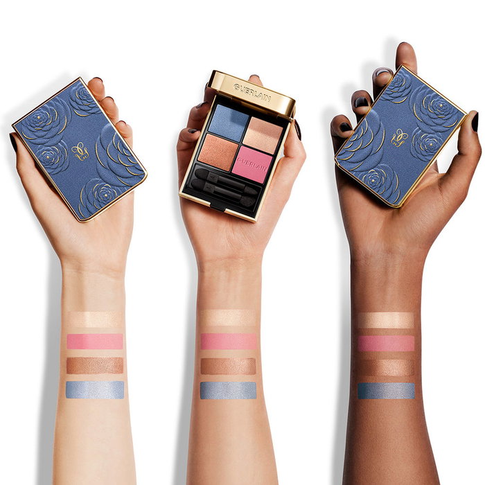 Guerlain OMBRES G Sombras Ojos 4 Tonos Edición Limitada #396-Denim Blossom 6g