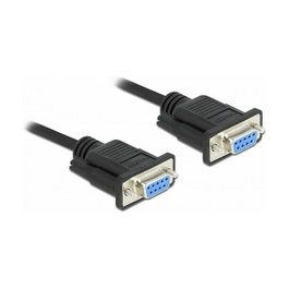 DeLOCK Cable serie RS-232 D-Sub9 hembra a hembra de módem nulo 5 m