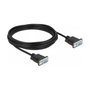 DeLOCK Cable serie RS-232 D-Sub9 hembra a hembra de módem nulo 5 m