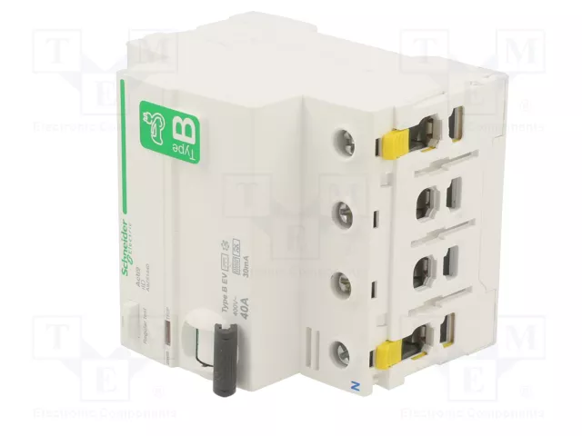 Schneider A9Z51440 Interruptor Diferencial Tipo B 4 Polos 40A 30mA Schneider A9Z51440 Interruptor Diferencial Tipo B 4 Polos 40A 30mA