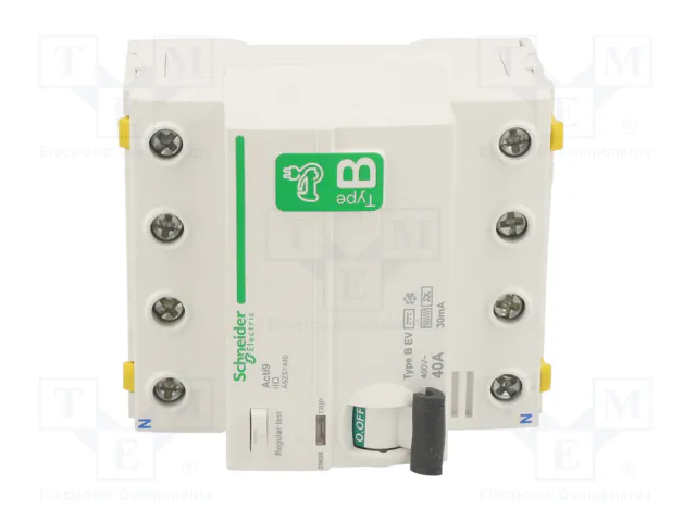Schneider A9Z51440 Interruptor Diferencial Tipo B 4 Polos 40A 30mA Schneider A9Z51440 Interruptor Diferencial Tipo B 4 Polos 40A 30mA