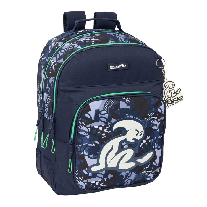 Safta Mochila Doble Adaptable a Carro El Niño Navy Safta Mochila Doble Adaptable a Carro El Niño Navy