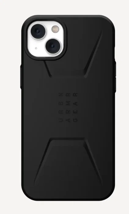 Urban Armor Gear Funda Civilian para iPhone 14 Plus (6.7") Negro - Compatible con MagSafe, Resistente a Golpes y Caídas