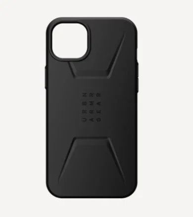 Urban Armor Gear Funda Civilian para iPhone 14 Plus (6.7") Negro - Compatible con MagSafe, Resistente a Golpes y Caídas