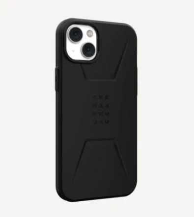 Urban Armor Gear Funda Civilian para iPhone 14 Plus (6.7") Negro - Compatible con MagSafe, Resistente a Golpes y Caídas