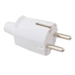 GSC Evolution Clavija bipolar entrada cable recta 4.8mm Blanco
