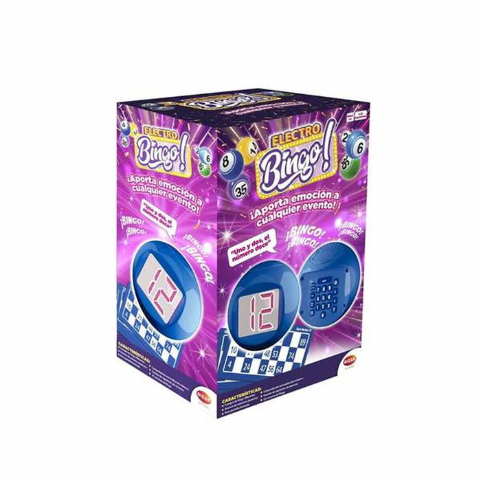 Bizak ElectroBingo Juego de Mesa para hasta 50 Jugadores con Pantalla e Iluminación