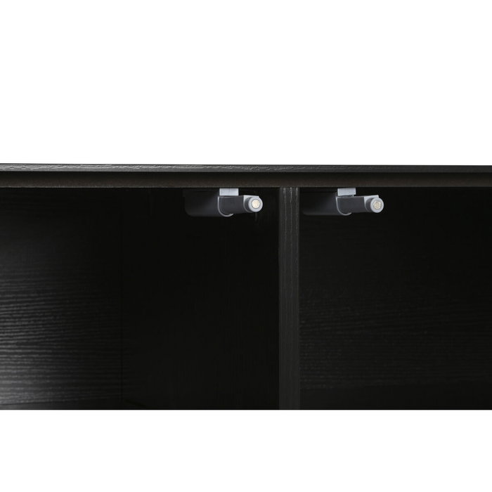 DKD Home Decor Mueble TV MDF Rombo Negro 161,2x40x45,5 cm DKD Home Decor Mueble TV MDF Rombo Negro 161,2x40x45,5 cm