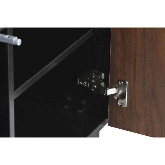 DKD Home Decor Mueble TV MDF Rombo Negro 161,2x40x45,5 cm DKD Home Decor Mueble TV MDF Rombo Negro 161,2x40x45,5 cm