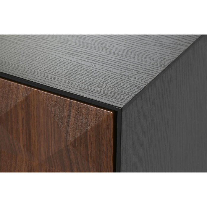 DKD Home Decor Mueble TV MDF Rombo Negro 161,2x40x45,5 cm DKD Home Decor Mueble TV MDF Rombo Negro 161,2x40x45,5 cm