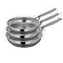 Cecotec Autore+ Set de Sartenes de Acero Inoxidable (20, 24 y 28 cm)