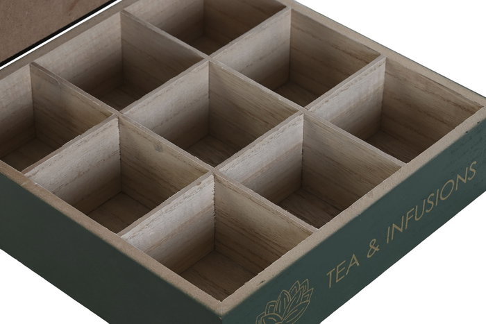 DKD Home Decor Caja de Infusiones MDF 24x24x7 Natural