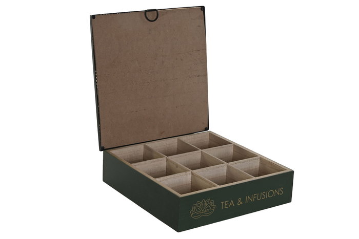 DKD Home Decor Caja de Infusiones MDF 24x24x7 Natural