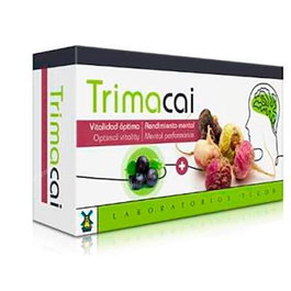 TEGOR Trimacai 30 Cap - Complemento de Maca (Amarilla, Roja, Negra), Açaí y Zinc para Vitalidad y Rendimiento Físico y Mental