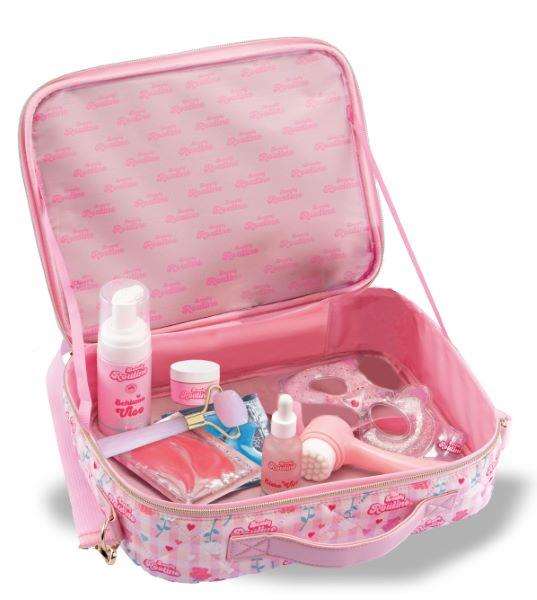 Nice Maletín de Cuidado Personal con Diadema, Parches para Ojos, Crema, Jabón Limpiador, Cepillo de Masaje, Espátula y Más Accesorios