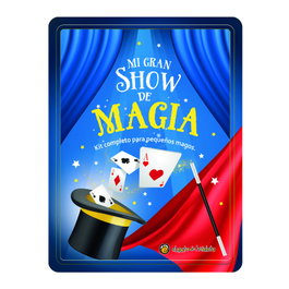 GATO DE HOJALATA Mi gran show de magia (Lata+Libro+Pañuelos+Varita+Aros+Cartas)