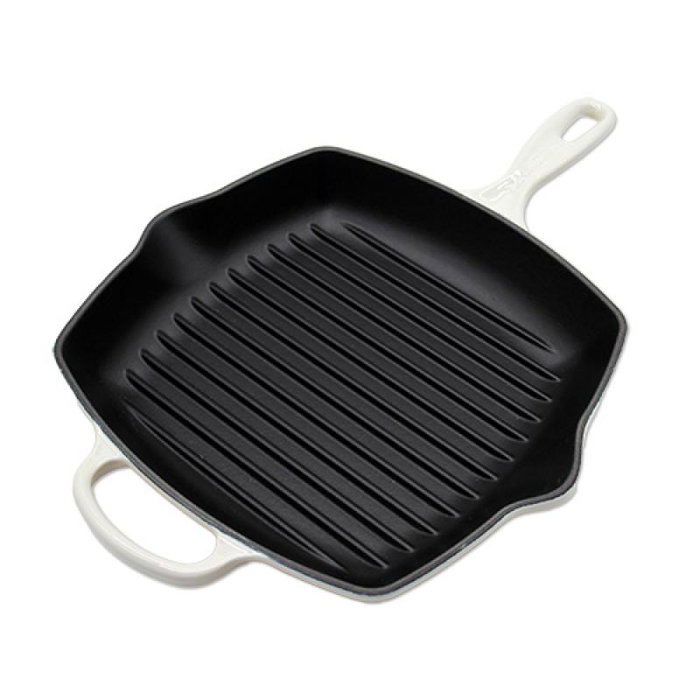 Le Creuset Signature Sartén de Parrilla Cuadrada 26 cm Meringue Le Creuset Signature Sartén de Parrilla Cuadrada 26 cm Meringue