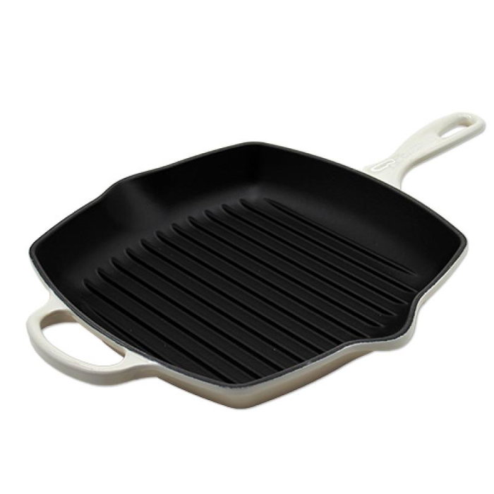 Le Creuset Signature Sartén de Parrilla Cuadrada 26 cm Meringue Le Creuset Signature Sartén de Parrilla Cuadrada 26 cm Meringue