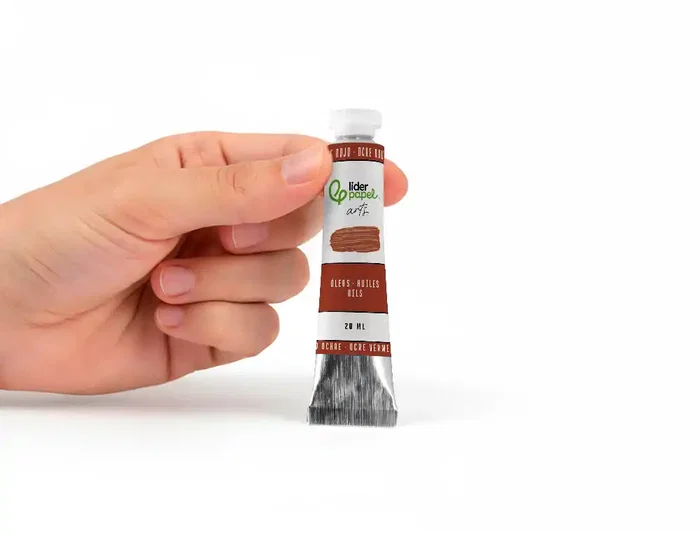 Liderpapel Pintura al Óleo Tubo Aluminio 20 ml Ocre Rojo