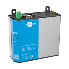 INSYS icom SCR-L200 Router LTE-M 4G con 2x Ethernet, 1x RS232, VPN, BGP/OSPF/RIP, Montaje DIN/Pared, IP40, 105x90x42 mm