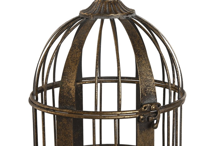 DKD Home Decor Set de 2 Jaulas de Metal Dorado Envejecido DKD Home Decor Set de 2 Jaulas de Metal Dorado Envejecido