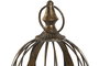 DKD Home Decor Set de 2 Jaulas de Metal Dorado Envejecido