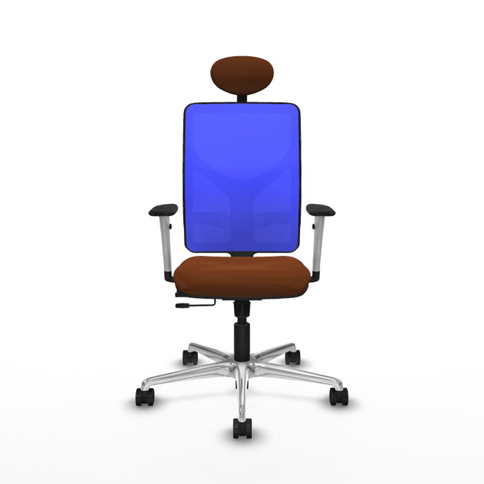 PIQUERAS Y CRESPO Silla de oficina Motilla con mecanismo Sincro/Traslack, Azul y Marrón PIQUERAS Y CRESPO Silla de oficina Motilla con mecanismo Sincro/Traslack, Azul y Marrón
