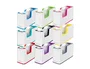 LEITZ Portarrollos WOW Dual Amarillo y Blanco para cintas de 33 m